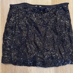 Express Midnight Sequin Mini Skirt
